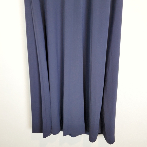 NWT Lauren Ralph Lauren Silky Georgette 154-Cocktail Dress Navy Blue Size 6 - Picture 6 of 10